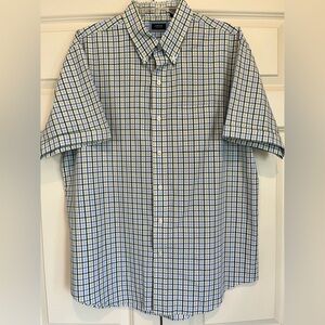 Arrow Plaid Short Sleeve Button Down Shirt Size XL